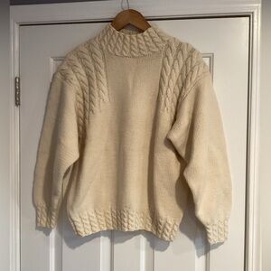 Vintage Belle Pointe Cable Knitted Thick Wool Sweater M